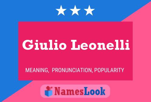 Poster del nome Giulio Leonelli