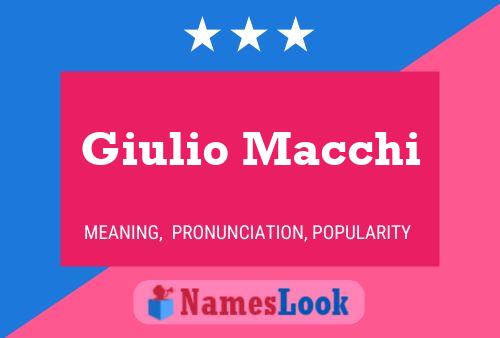 Poster del nome Giulio Macchi