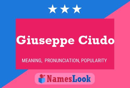 Poster del nome Giuseppe Ciudo