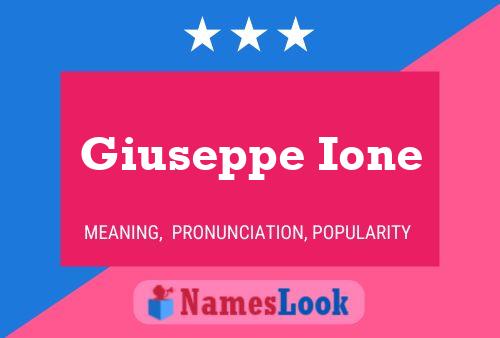 Poster del nome Giuseppe Ione