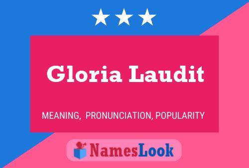 Poster del nome Gloria Laudit