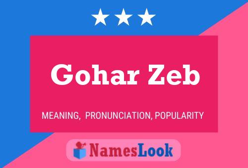 Poster del nome Gohar Zeb