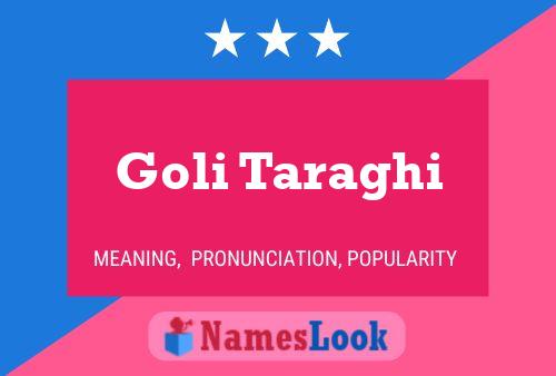 Poster del nome Goli Taraghi