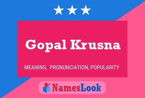 Poster del nome Gopal Krusna