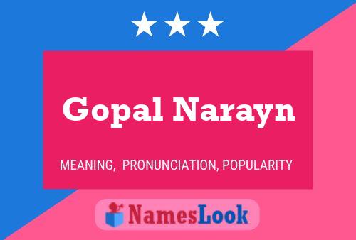 Poster del nome Gopal Narayn