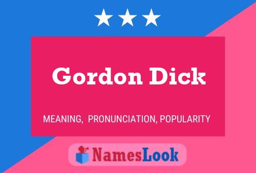 Poster del nome Gordon Dick