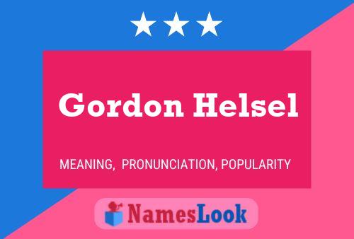 Poster del nome Gordon Helsel