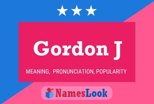 Poster del nome Gordon J