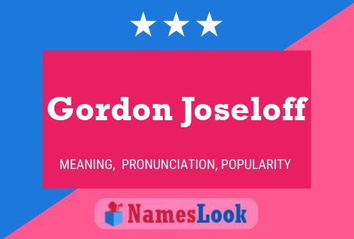 Poster del nome Gordon Joseloff