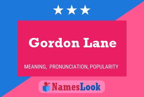 Poster del nome Gordon Lane