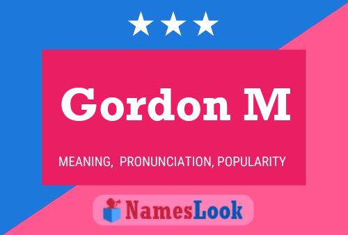 Poster del nome Gordon M