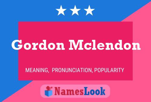 Poster del nome Gordon Mclendon