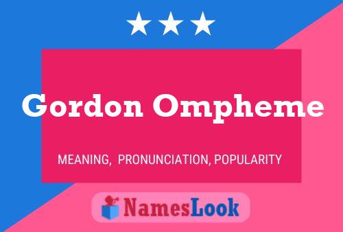 Poster del nome Gordon Ompheme