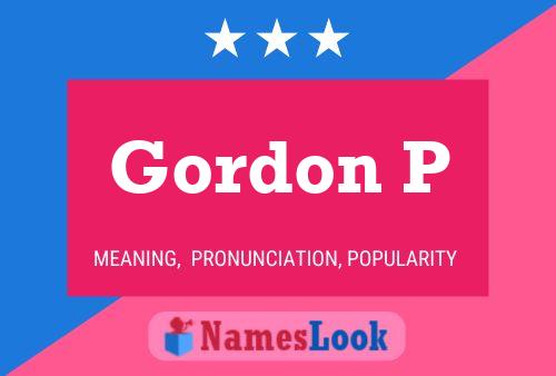 Poster del nome Gordon P