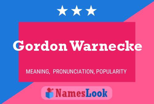 Poster del nome Gordon Warnecke