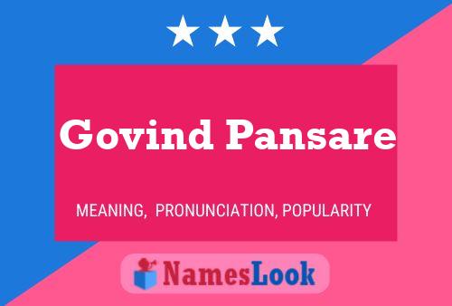 Poster del nome Govind Pansare