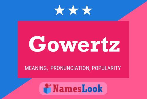 Poster del nome Gowertz