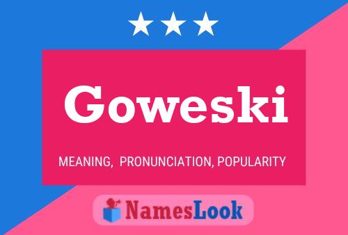 Poster del nome Goweski