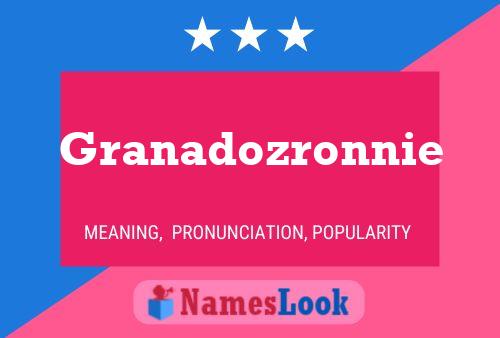 Poster del nome Granadozronnie