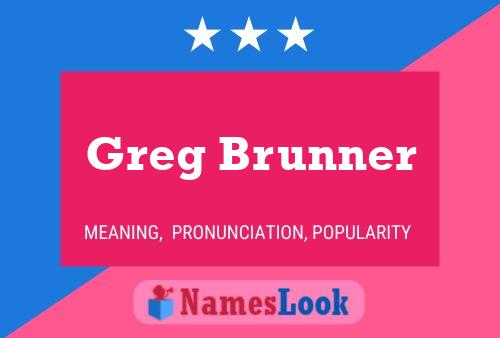 Poster del nome Greg Brunner