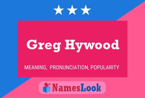 Poster del nome Greg Hywood