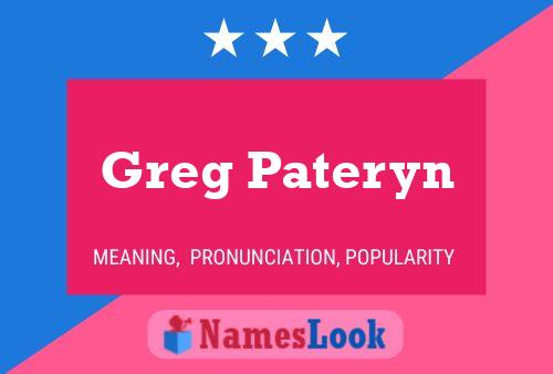 Poster del nome Greg Pateryn