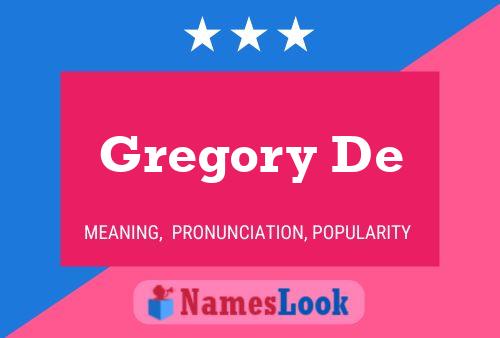 Poster del nome Gregory De