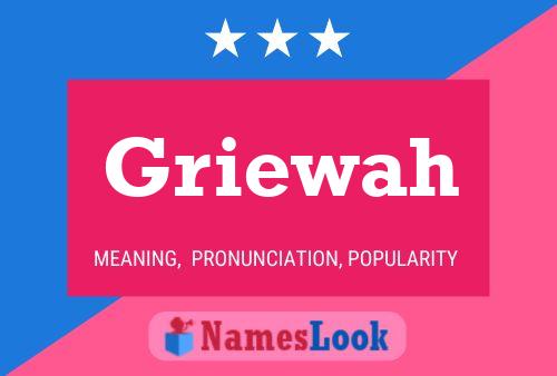 Poster del nome Griewah