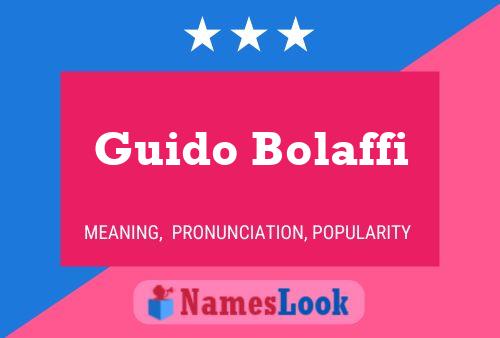 Poster del nome Guido Bolaffi