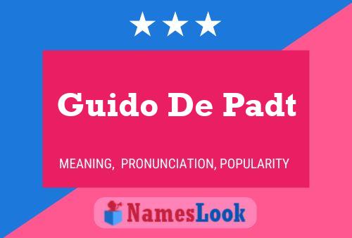 Poster del nome Guido De Padt