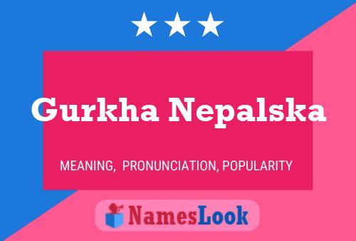 Poster del nome Gurkha Nepalska