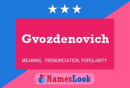 Poster del nome Gvozdenovich