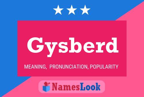 Poster del nome Gysberd