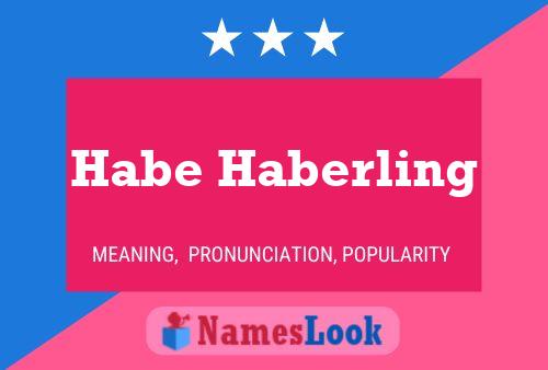 Poster del nome Habe Haberling