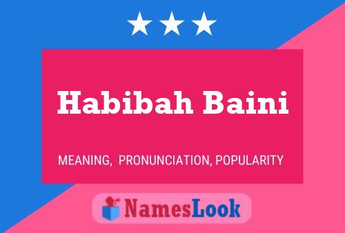 Poster del nome Habibah Baini