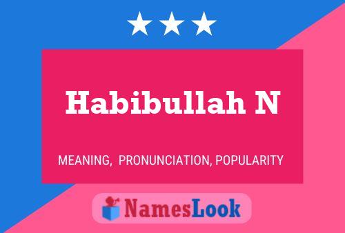 Poster del nome Habibullah N