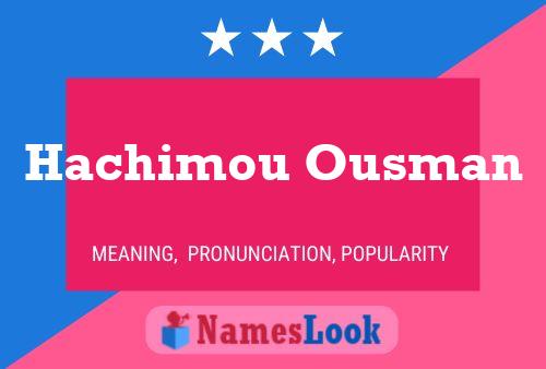 Poster del nome Hachimou Ousman