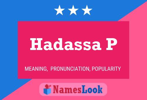 Poster del nome Hadassa P