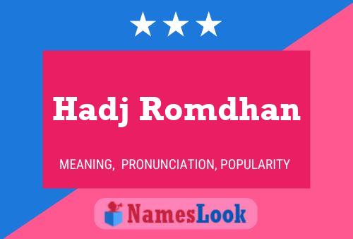 Poster del nome Hadj Romdhan