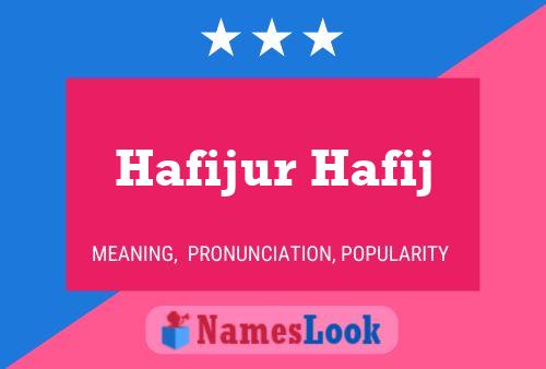 Poster del nome Hafijur Hafij