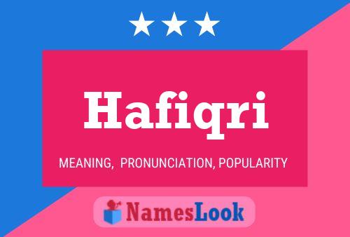 Poster del nome Hafiqri