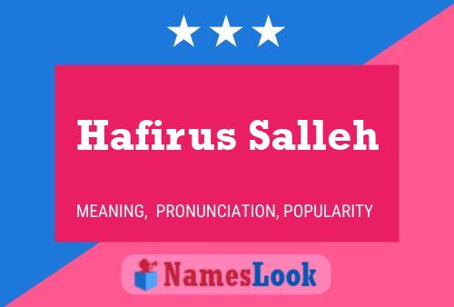 Poster del nome Hafirus Salleh