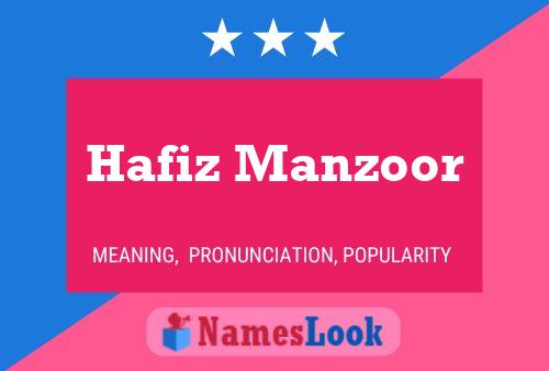 Poster del nome Hafiz Manzoor