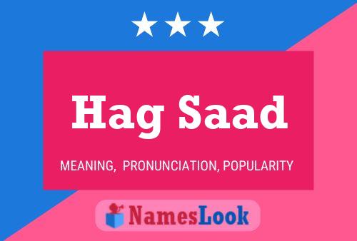 Poster del nome Hag Saad