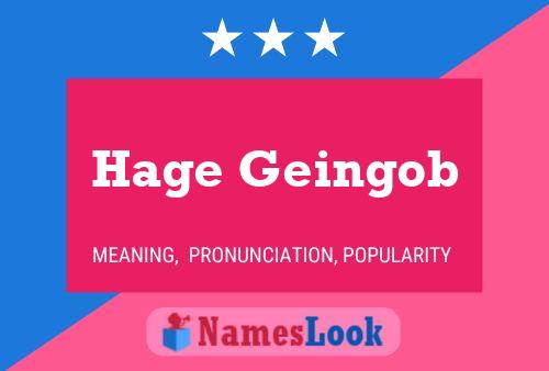 Poster del nome Hage Geingob