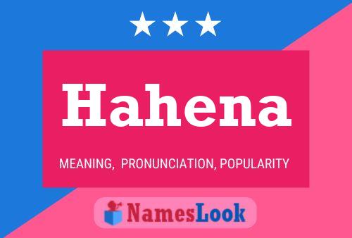 Poster del nome Hahena