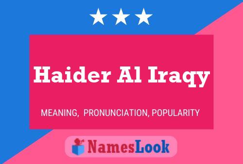 Poster del nome Haider Al Iraqy