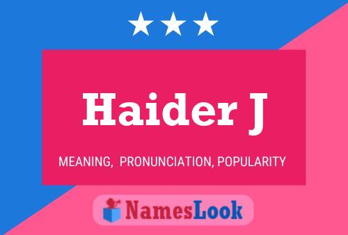 Poster del nome Haider J