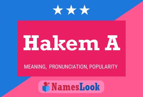 Poster del nome Hakem A