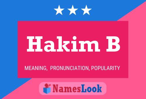 Poster del nome Hakim B